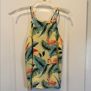 Flamingo Print Halter Top